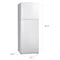Premium Levella 10.1 cu ft Frost Free Top Freezer Refrigerator in White PRN10150HW - alternate 7